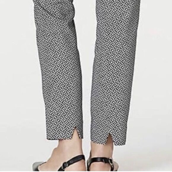 J Jill Geo Print Essential Slim Ankle Pants Womens 12 Straight Leg Office Travel - Picture 13 of 15